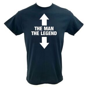 THE MAN THE LEGEND Funny Dark Humor Nerd Core Nerdy Black Rock Tee Rap Tee Y2K